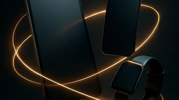 9777BE COM Multiple devices floating in harmony